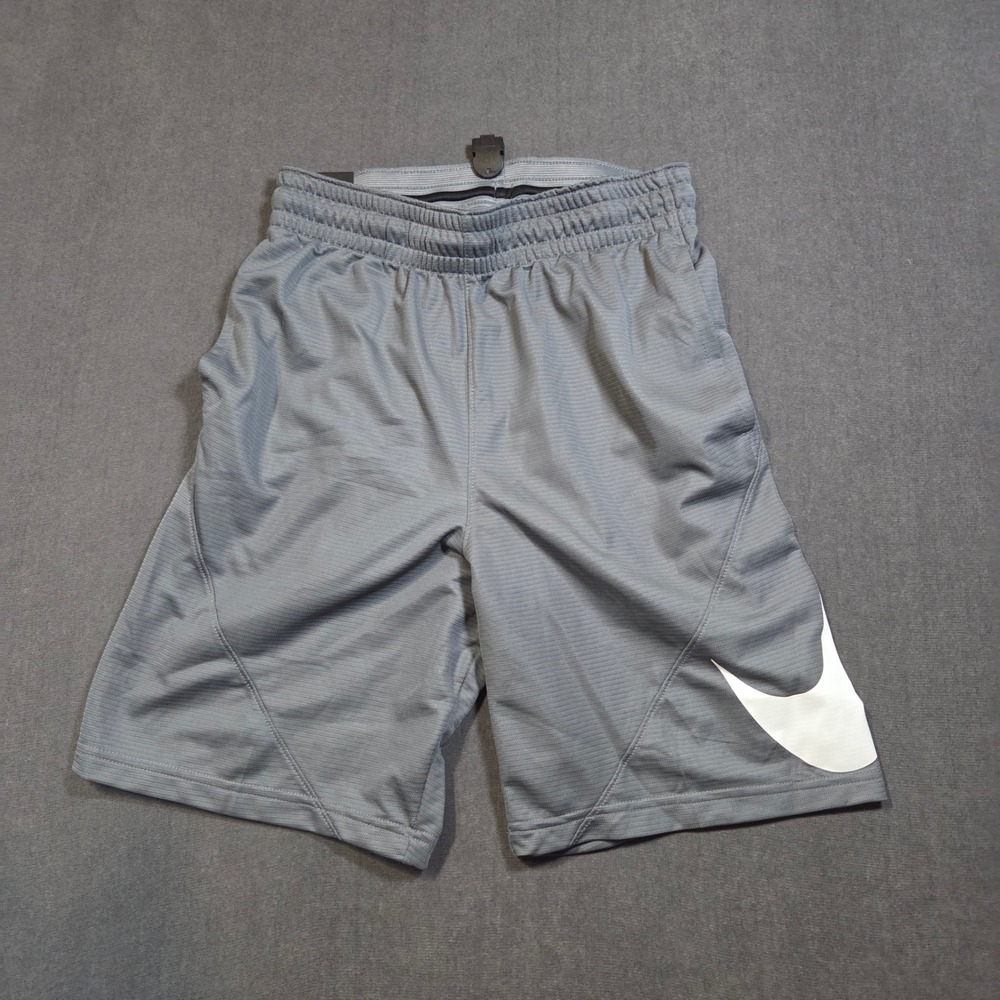Nike Basketball Shorts Mens Small Gray Dri-FIT Swoosh 910704-065 NEW